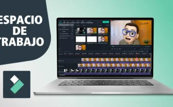 INTERFAZ DE TRABAJO de Filmora